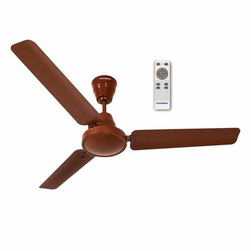 Crompton Energion Hs 1200Mm Energy Efficient 5 Star Rated High Speed Bldc Ceiling Fan With Remote (Brown) Blade Material: Aluminium