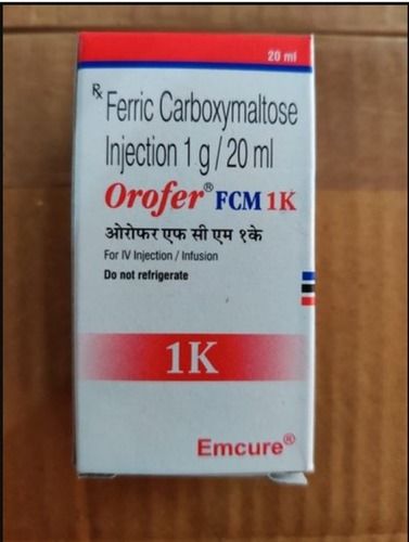 Emcure Orofer Fcm 1k Ferric Carboxymaltose Injection 1g/20 Ml To Treat Iron Deficiency