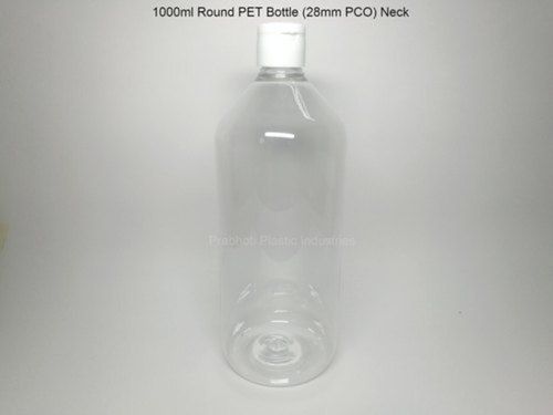 Flip Top Transparent Round PET Bottle