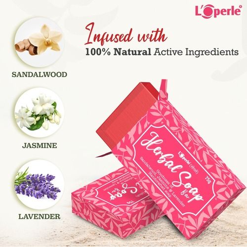 Loperle Herbal Soap Bar Handcrafted With Sandalwood, Jasmine And Lavender Oil