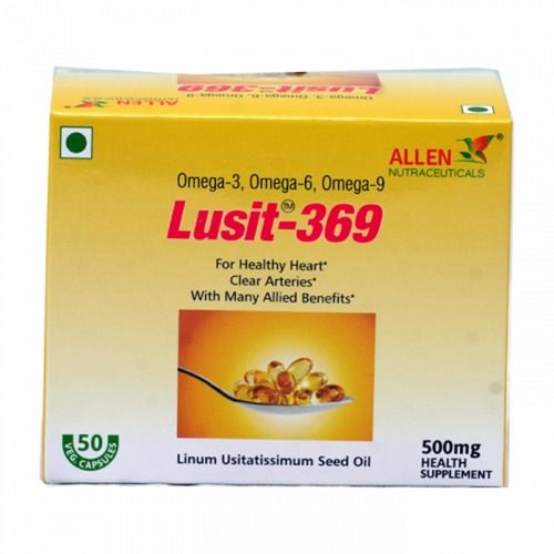 Lusit-369 Flaxseed Oil 500 MG Homeopathic Capsules For Healthy Heart