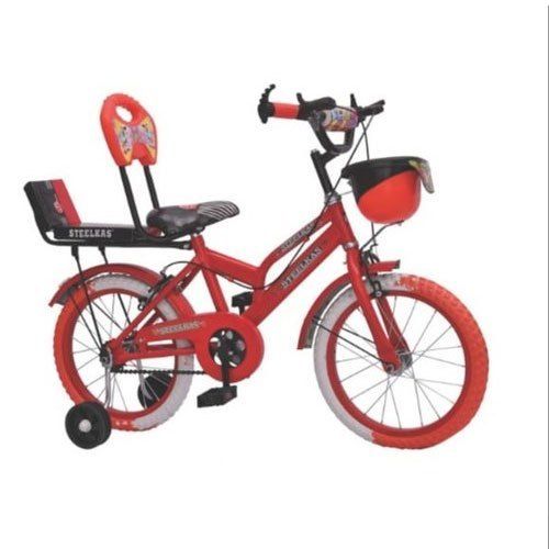 Red Color And Good Looking Steel Double Seat Kids Bicycle With Front Basket