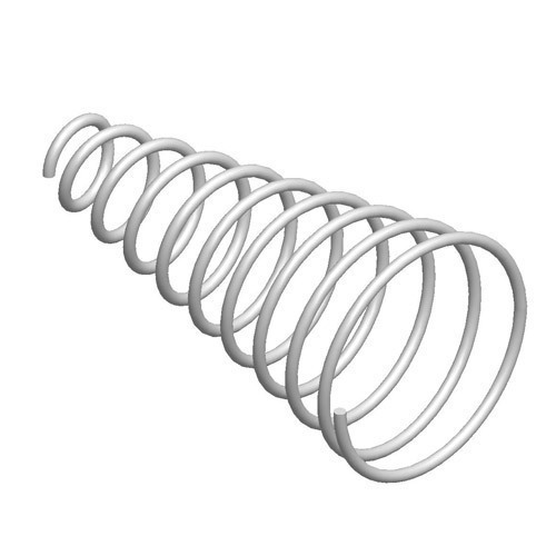 Stainless Steel Conical Spring - Wire Diameter 0.5 cm , Corrosion Resistant, Polished Finish, Gray Color, Compression Load Type, Industrial Application