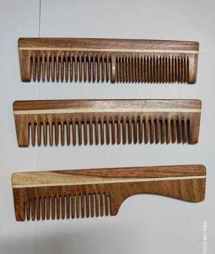 6-18 Inches Brown Wooden Comb Good For Hair(Machine Made)
