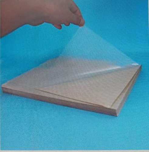 Accurate Dimension Square Shape Transparent White Single Side Gum Sheet