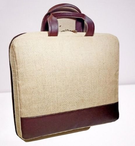 Brown And Maroon Color Cork Office Laptop Bag With 2 Tone Finish And Fire Resistant Design: Simple