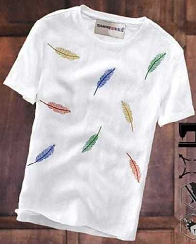 Casual Wear Full Sleeves White Color Round Neck Pure Cotton T Shirts For Mens Age Group: 18