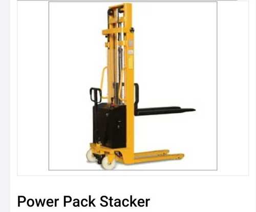 Heavy Duty Compact Design Yellow And Black Colour Power Pack Stacker For Industrial Usage 