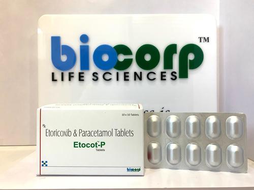 Etocot P Etoricoxib 60Mg और पेरासिटामोल 325Mg टैबलेट - 10X10 पैक आयु समूह: वयस्क