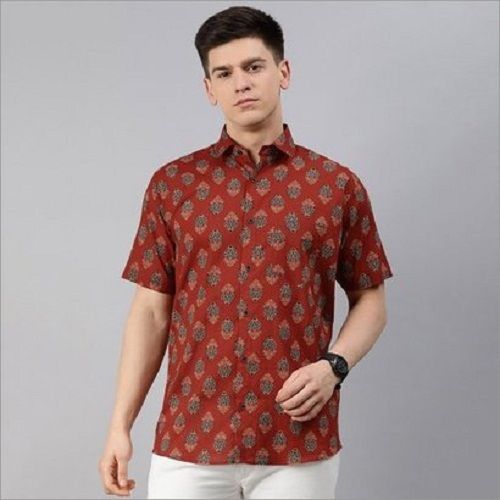 Floral Printed Half Sleeves Cotton Breathable Mens Shirt For Casual Wear Age Group: 19