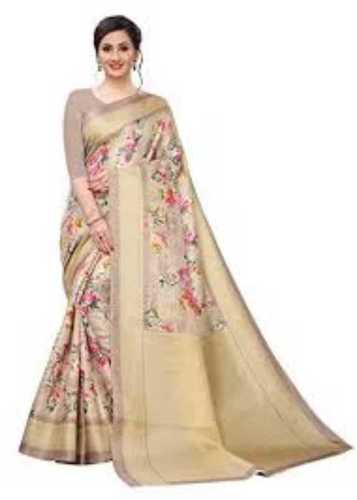 Ladies Full Length Party Wear Sarees With Matching Blouse