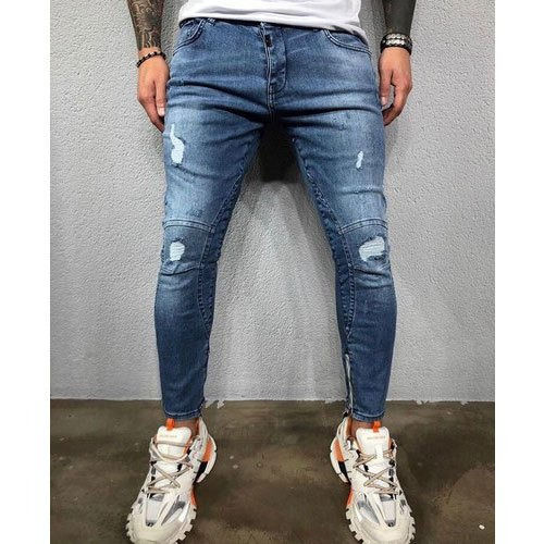 Slim Fit Classic Design Jeans Men's Casual Street Style - Temu