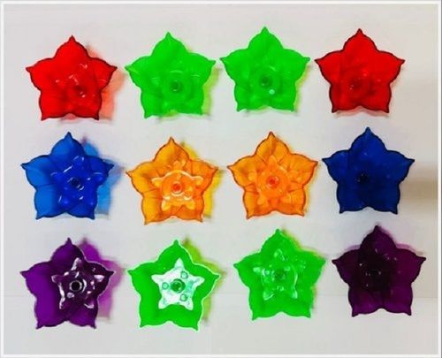 Range Of Colors Petal Reflection Type Traditionally Handmade Plastic Decorative Diya