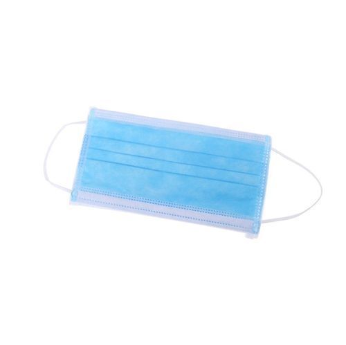 Blue 4-Inch Skin Friendly Disposable Non-Woven Earloop 3 Ply Face Mask
