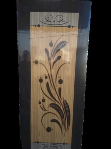 Elegant Look Easy Installation Brown And Black Powdered Coated Designer Wooden Door