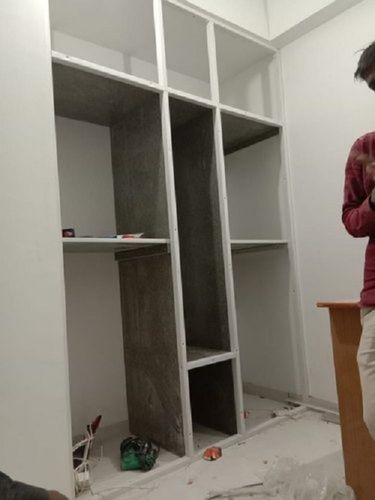 Nine Shelves White Color Designer Modular Wooden Cabinet for Home and Offices