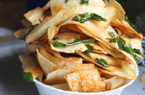 No Artificial Colours Natural Taste Fried Tapioca Spicy Crunchy Potato Chips