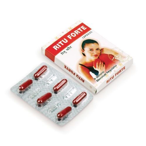 Ritu Forte 100% Herbal Menstrual Pain Relief Capsules - 10X1 Pack Age Group: For Adults