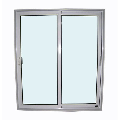 Silver Ruggedly Constructed Aluminium Sliding Glass Window For Home Office And Industrial