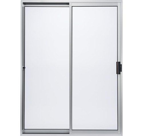 Silver Ruggedly Constructed Birkan Eternia Aluminium Glass Sliding Double Door