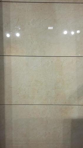 Stain Resistant Rectangular Polished White Ceramic Floor Tiles For Home, Hotel, Office