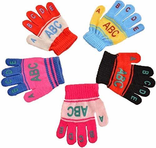 Full Finger Woolen Multi Color Printed Gloves For Baby Girl And Boy