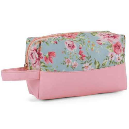 Zipper Closure Pink Colour Polyester Slipper Pouch, 5 X 3 X 11 Inch