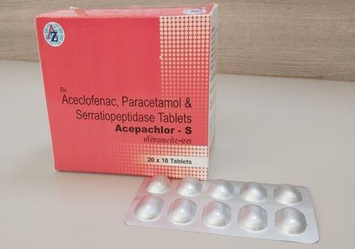 Acepachlor-S Aceclofenac, Paracetamol And Serratiopeptidase Tablet - 20x10 Pack