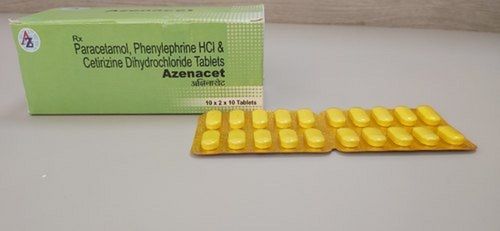 Azenacet Paracetamol, Phenylephrine Hci And Cetirizine Dihydrochloride Tablet General Medicines