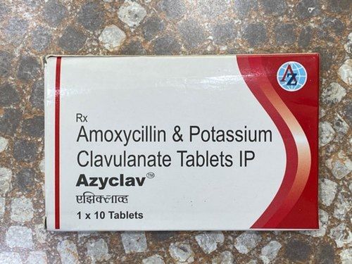 Azyclav Amoxycillin And Potassium Clavulanate एंटीबायोटिक टैबलेट Ip - 1x10 Pack