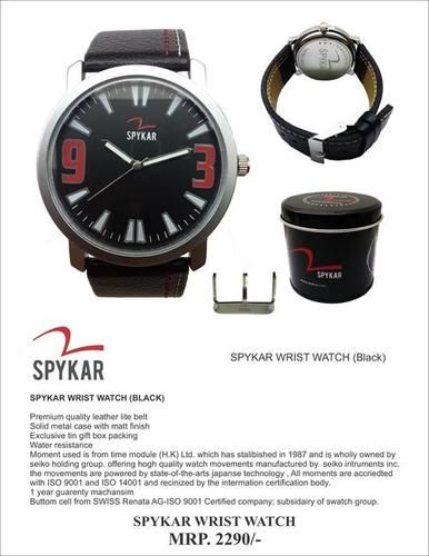 black round shaped matt finished spykar metal analog wrist watch 775