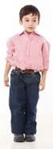 Blue And Pink Casual Wear Regular Fit Half Sleeves Plain Kids Dress