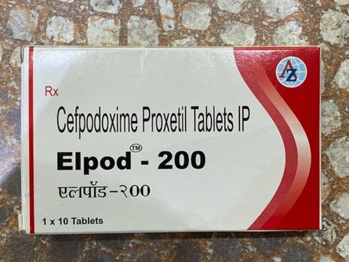 Elpod-200 Cefpodoxime Proxetil Tablet IP 200 MG - 10x1 Pack