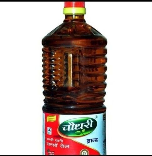 Rich Natural Healthty Taste Chaudhary Kacchi Ghani Mustard Oil for Cooking Food, 1 Ltr