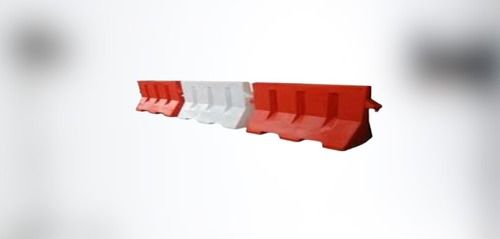 Srtec Lightweight Bright Visible Red And White Pvc Road Barricade (980 X 650 Mm)