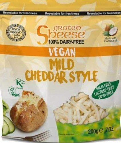 Yummy And Salty Taste 100% Dairy Free Vegan Mild Cheddar Style Grated Cheese
