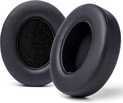  हेडफ़ोन के लिए 3-इंच गोल आकार का काला फोम इयर कुशन 