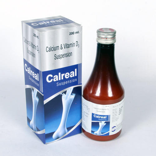 Calreal Calcium And Vitamin-D Suspension Syrup, 200Ml  General Medicines