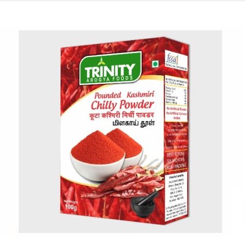Free From Impurities Easy To Digest Kashmiri Pounded Red Chilli Powder (100gram)