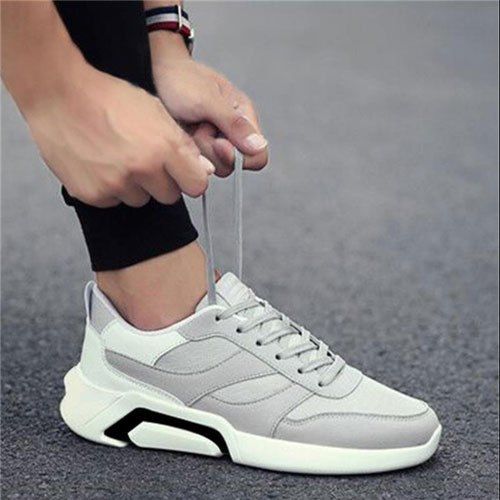 Rubber Grey Colour Ladies Sports Shoes With Comfortable And Lace Closure, Size 6-10