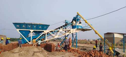 Blue Long Functional Life Compact Concrete Batching Plant