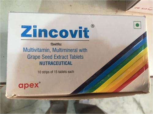 Zincovit Multivitamins, Multimineral With Grapes Seed Extract Tablet, 10 Strips of 15 Tablets Each