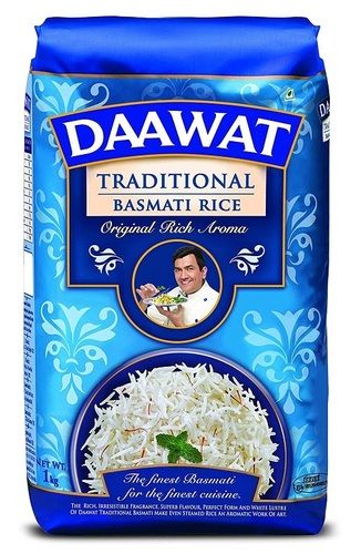 100% Natural Tasty And Organic Daawat Traditional Basmati Original Rice Aroma Long Grains, 1 Kg Pack
