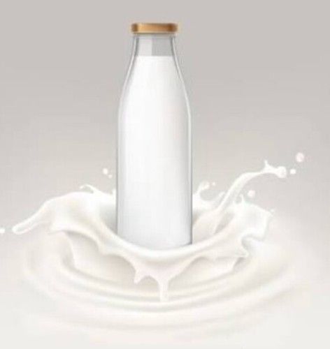  17 ग्राम फैट 300 ग्राम फ्रेश फार्म भैंस का कच्चा दूध बोतल में पोषक तत्व भरें