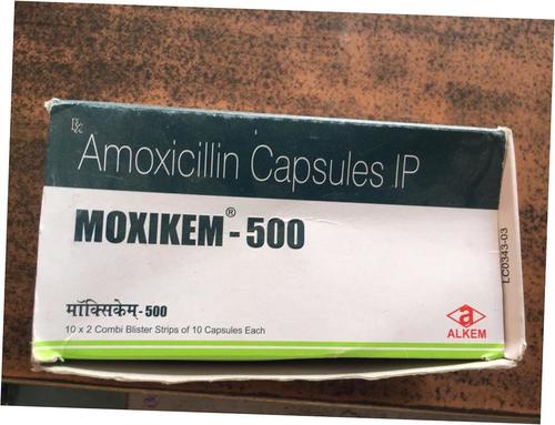 Amoxicillin Capsule IP, 10x2 Combi Blister Strips of 10 Capsules Each