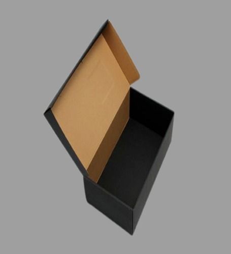 Matte Lamination Black Color Square Shape Small Size Corrugated Cardboard Packaging Boxes