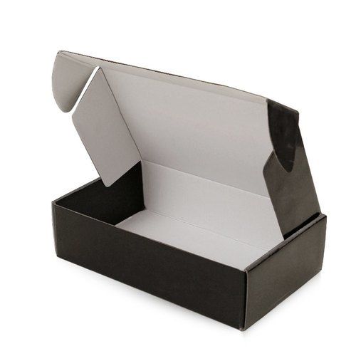  बाहर से काला रंग और छोटे आकार के पैकेजिंग कार्डबोर्ड बॉक्स के अंदर सफेद रंग 