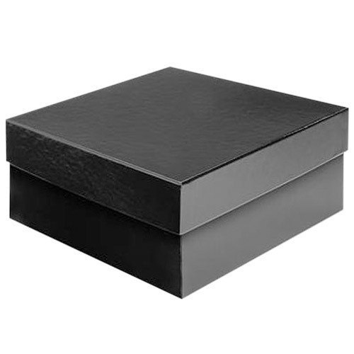 Matte Lamination Black Colour Square Shape Small Size Cardboard Packaging Boxes