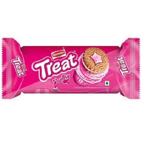 Britannia Treat Strawberry Flavor Biscuits For Snack Food And Tea Time