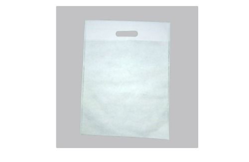 With Handle Light Weight Comfortable To Use Foldable D Cut Plain White Non Woven Carry Bag